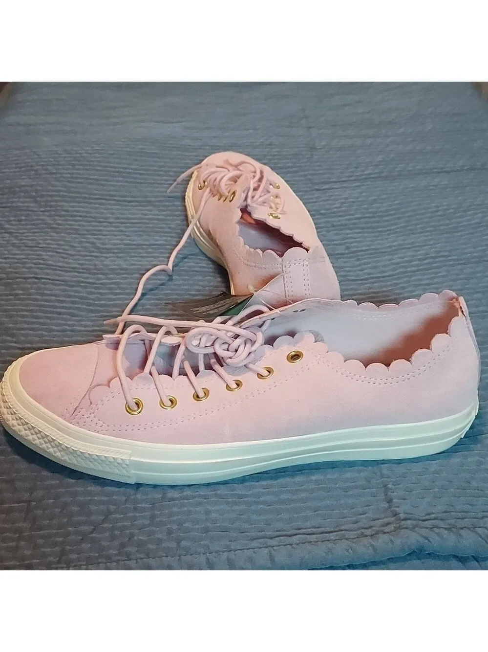 Converse CTAS Ox Pink Foam Gold Egret Shoes NWOB